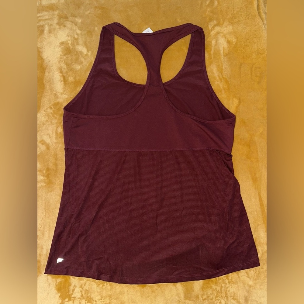Fabletics Burgundy Racerback Tank Top - Picture 2 of 2